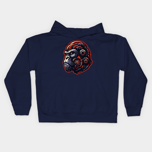 The face of Mecha Kong Kids Hoodie by rollout578